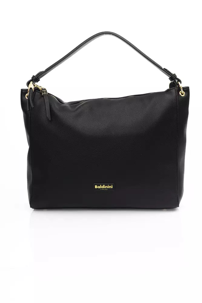 Black Polyethylene Shoulder Bag