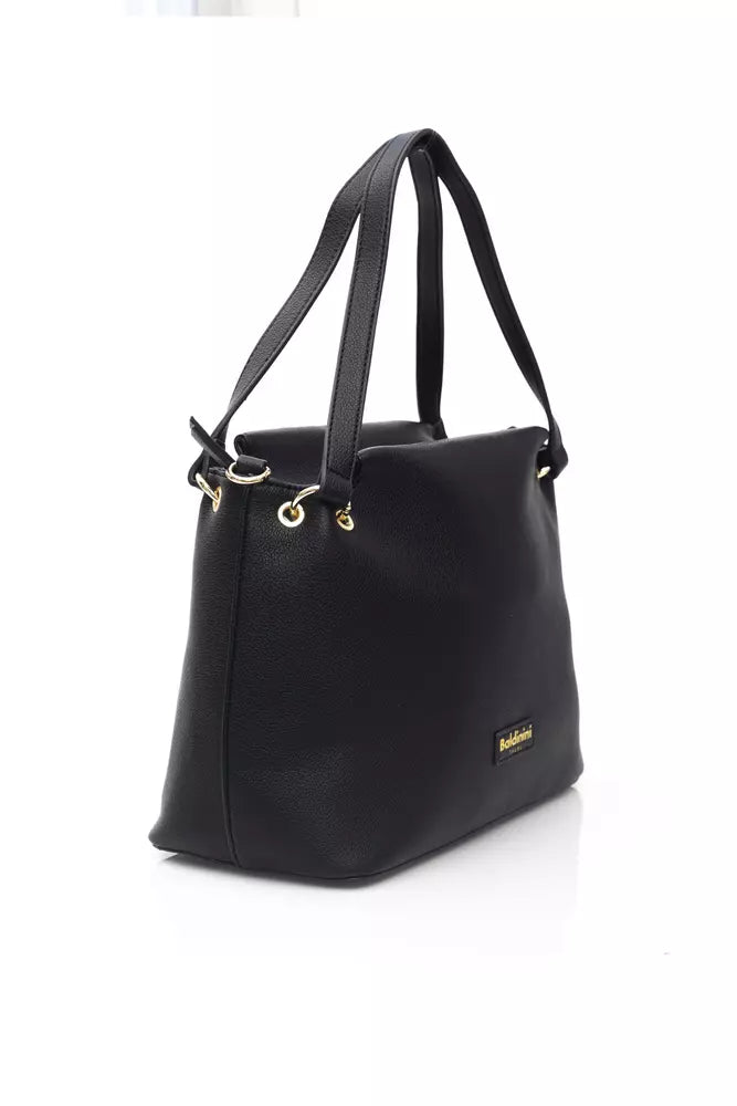 Black Polyethylene Shoulder Bag