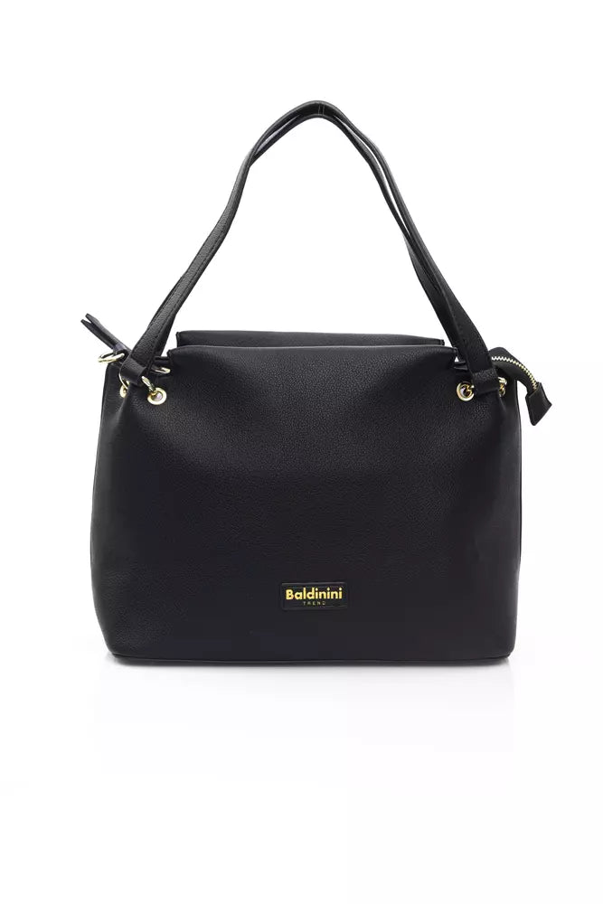 Black Polyethylene Shoulder Bag