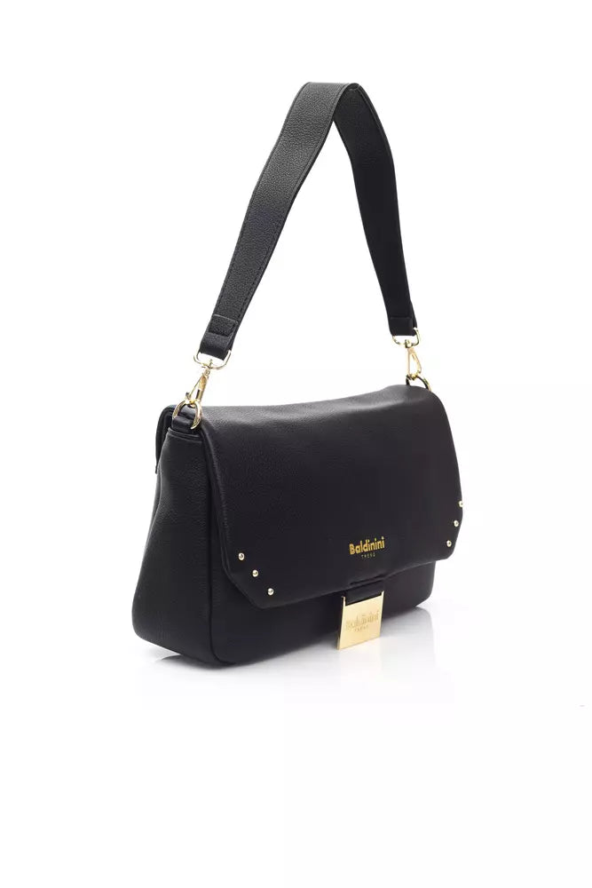 Black Polyethylene Shoulder Bag