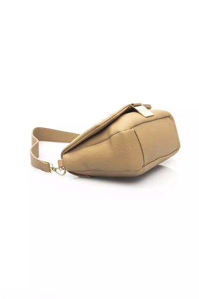 Beige Polyethylene Shoulder Bag