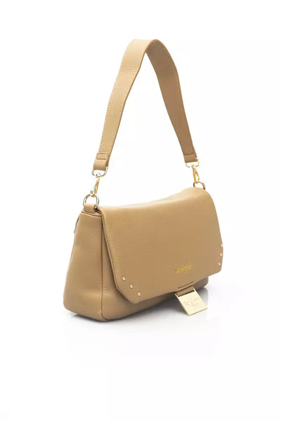 Beige Polyethylene Shoulder Bag