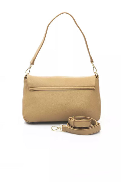 Beige Polyethylene Shoulder Bag