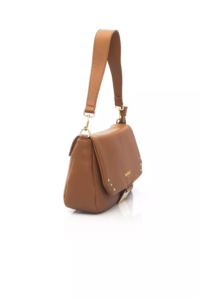 Brown Polyethylene Shoulder Bag