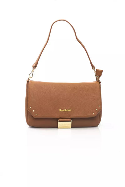 Brown Polyethylene Shoulder Bag