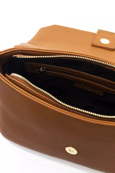 Brown Polyethylene Shoulder Bag