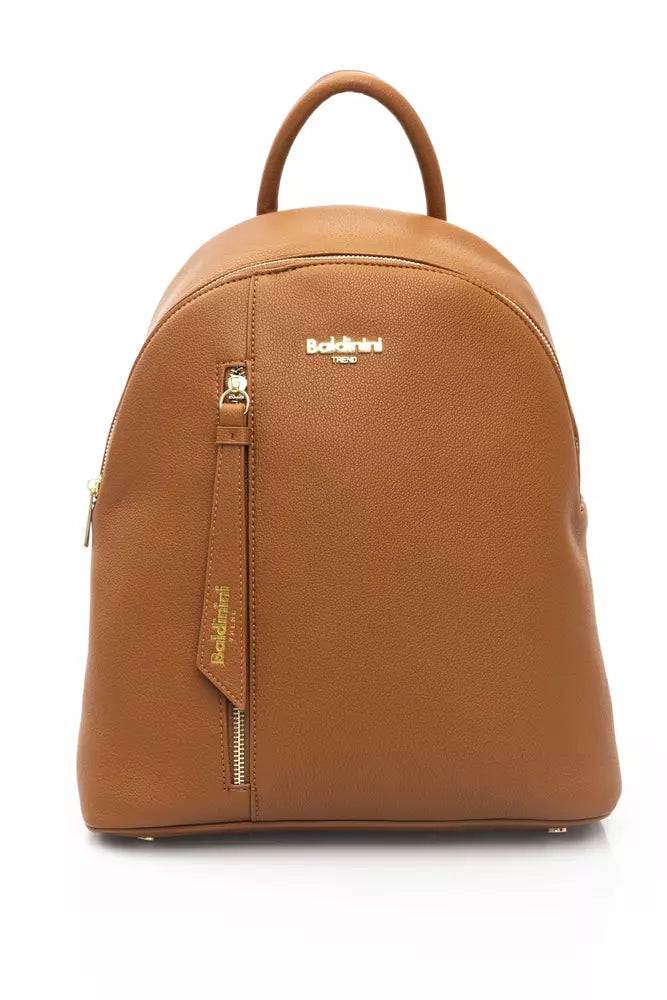 Brown Polyethylene Backpack