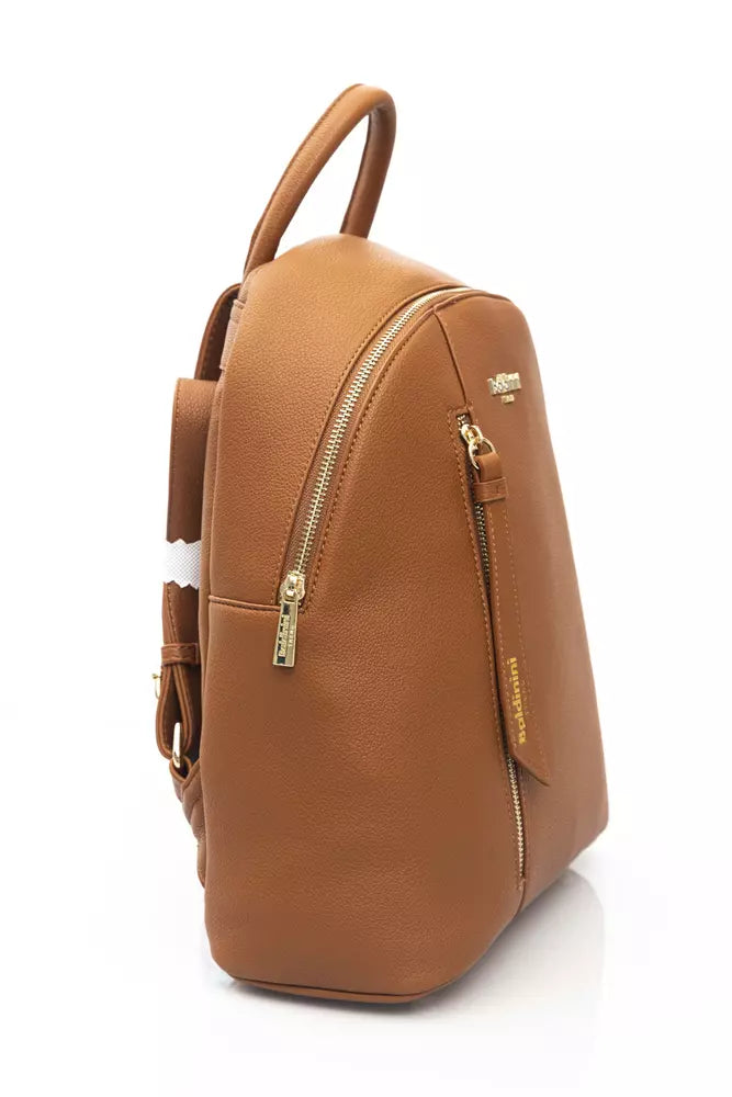 Brown Polyethylene Backpack