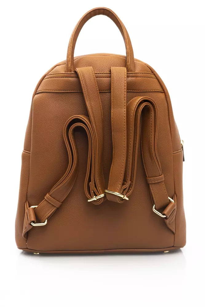 Brown Polyethylene Backpack