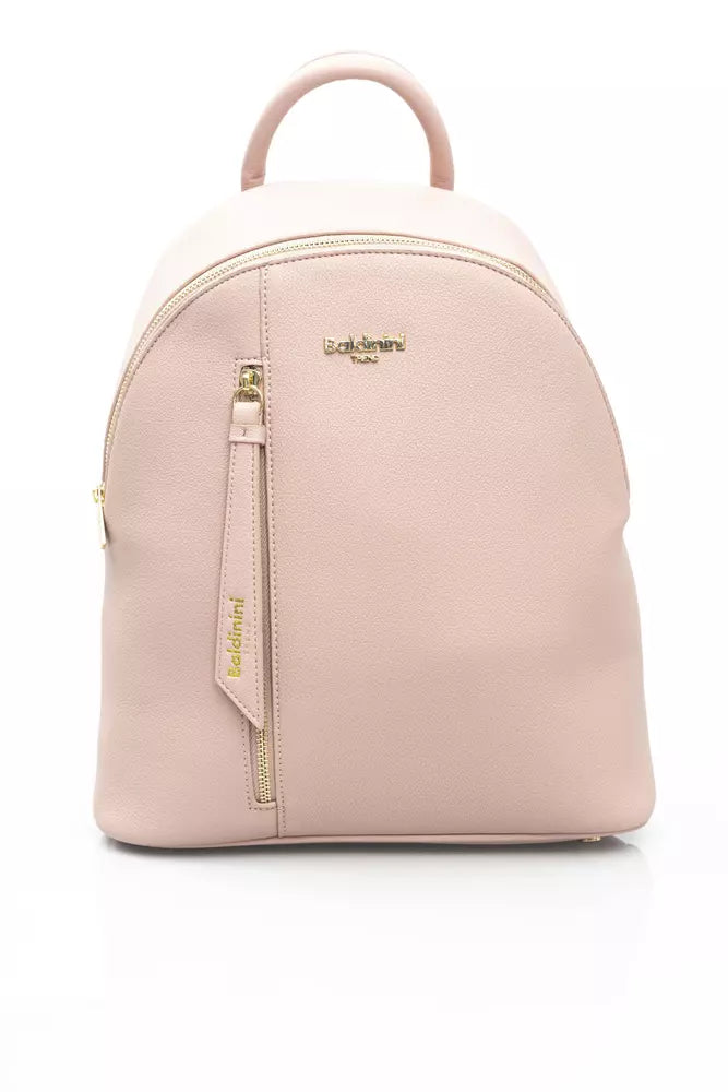 Pink Polyethylene Backpack