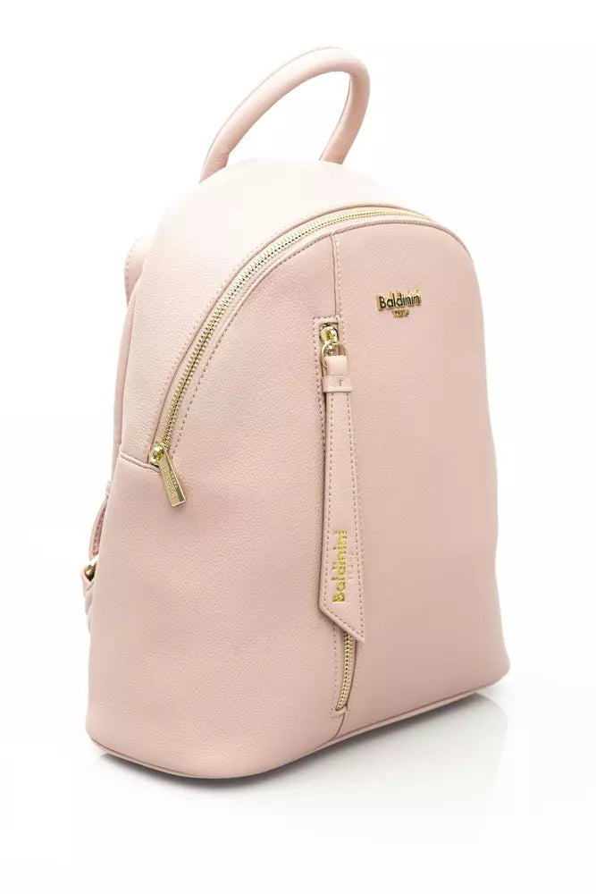 Pink Polyethylene Backpack