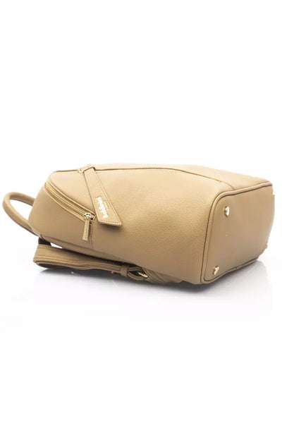 Beige Polyethylene Backpack