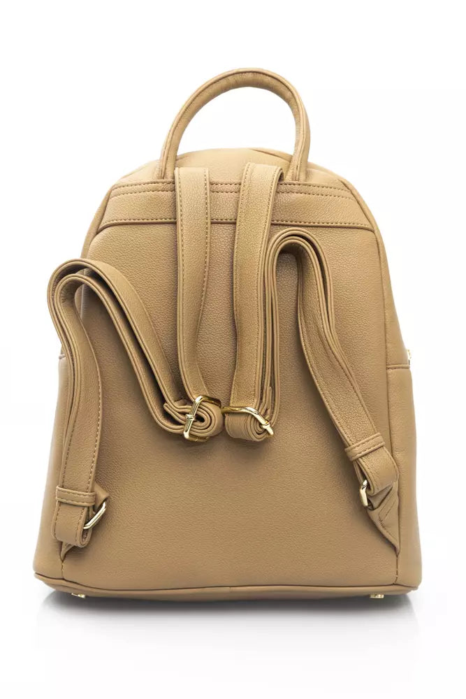 Beige Polyethylene Backpack