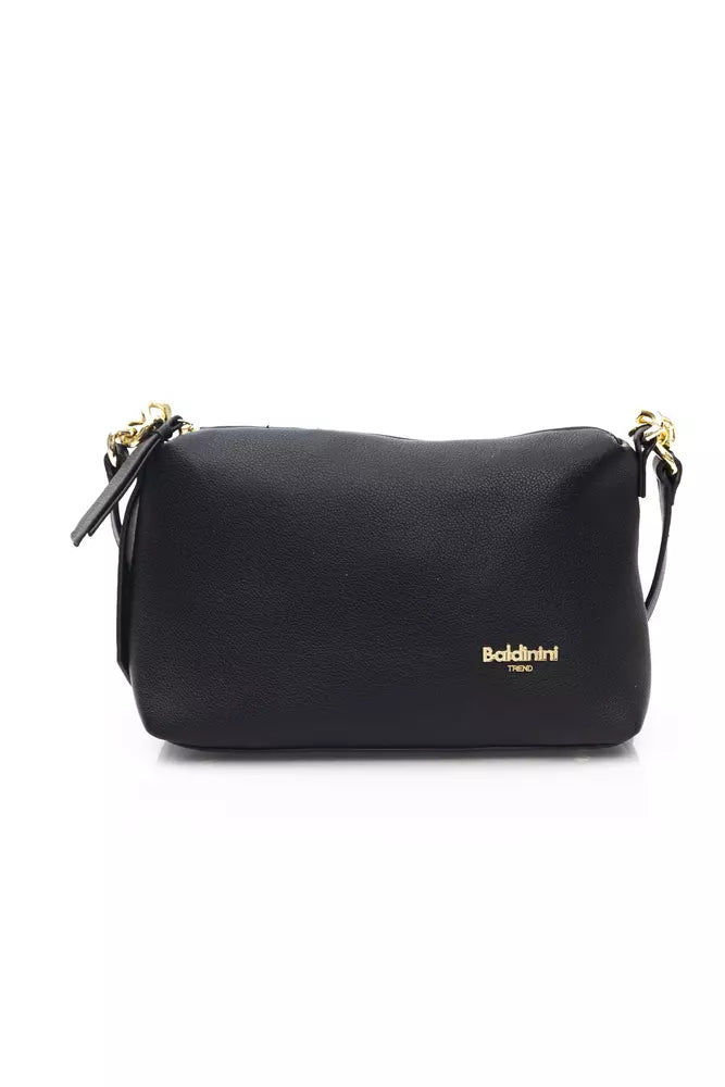 Black Polyethylene Shoulder Bag