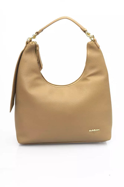 Beige Polyethylene Shoulder Bag