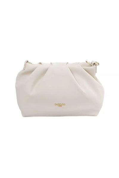 Beige Polyethylene Shoulder Bag