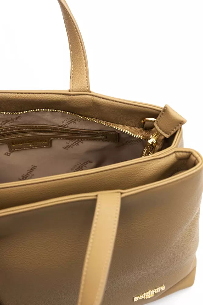 Beige Polyethylene Handbag