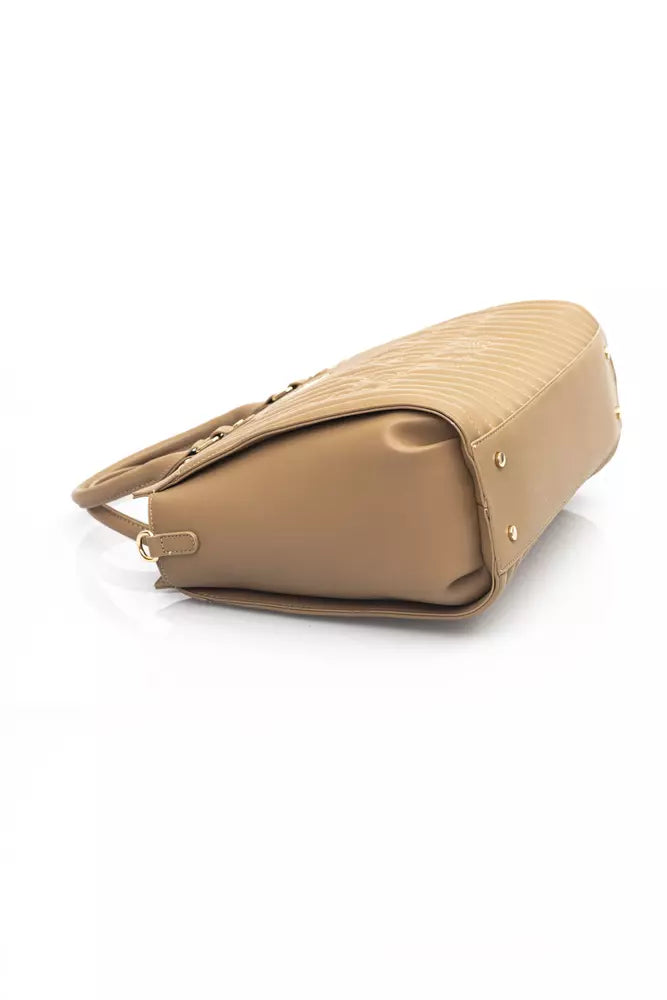 Beige Polyethylene Handbag