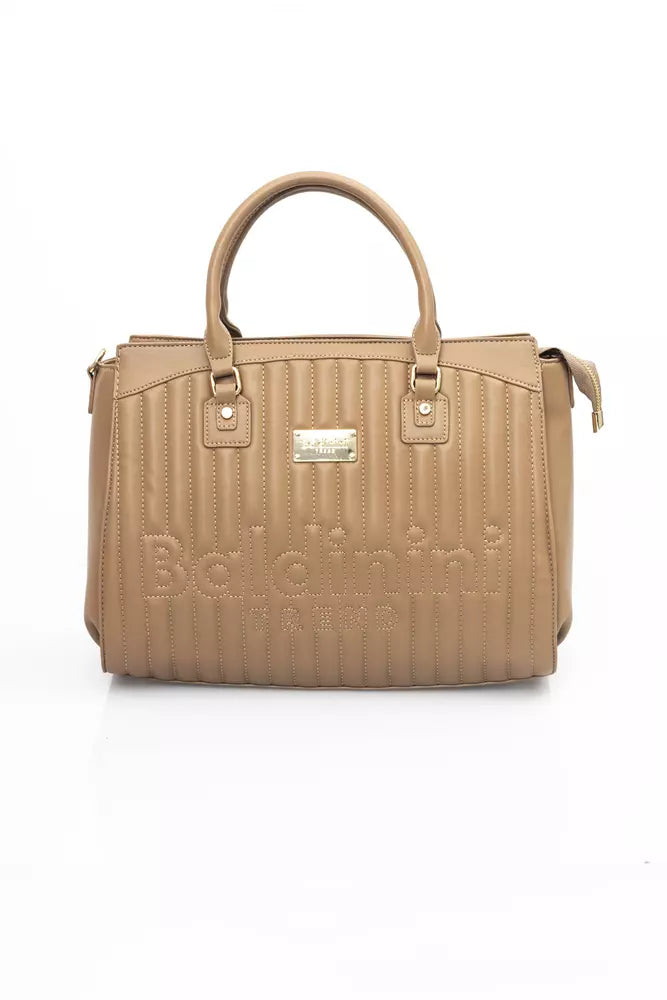 Beige Polyethylene Handbag