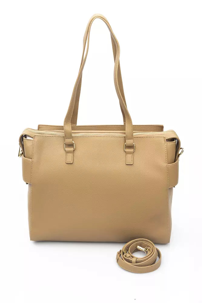 Beige Polyethylene Handbag