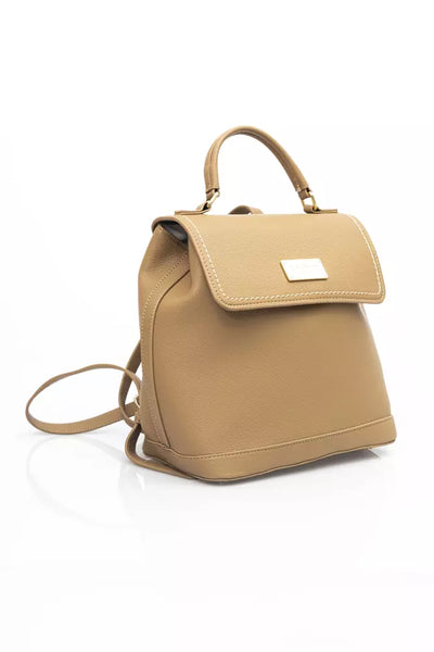 Beige Polyethylene Backpack