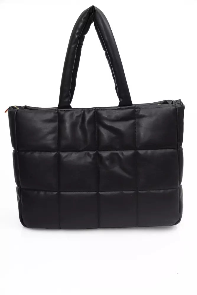 Black Polyethylene Shoulder Bag