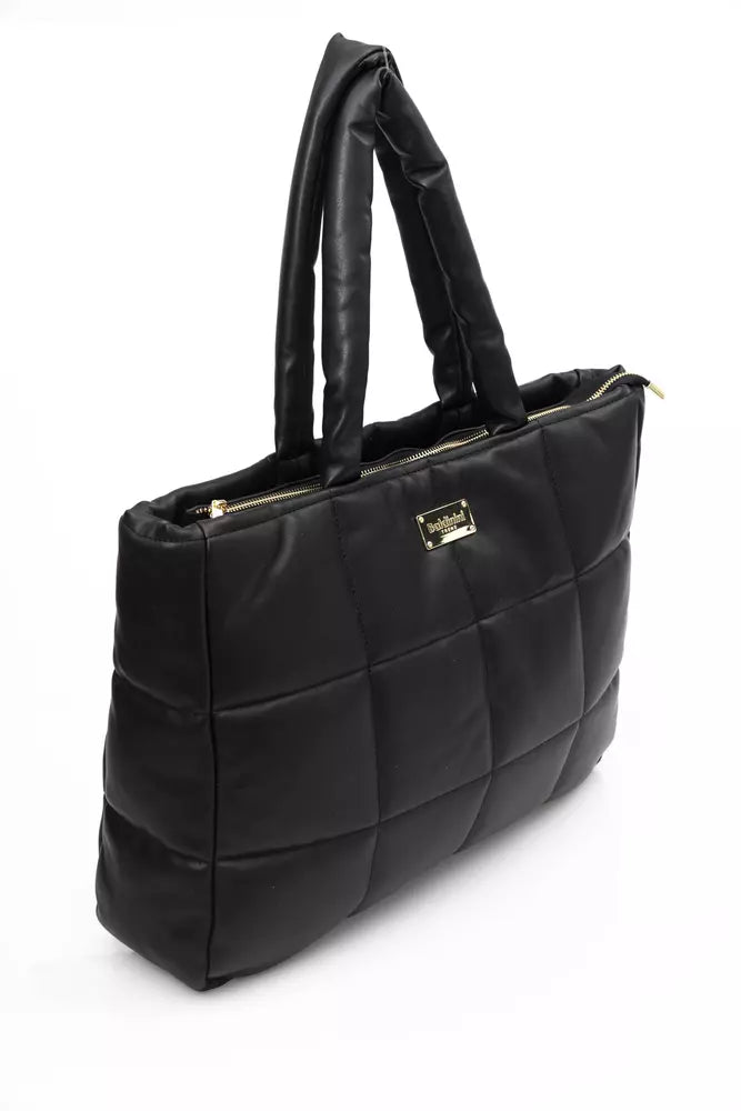 Black Polyethylene Shoulder Bag