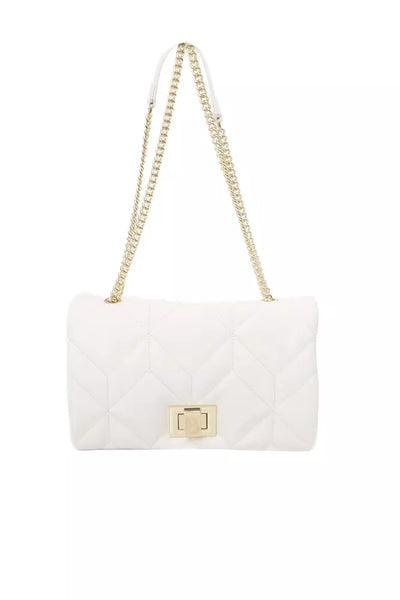 Beige Polyethylene Shoulder Bag