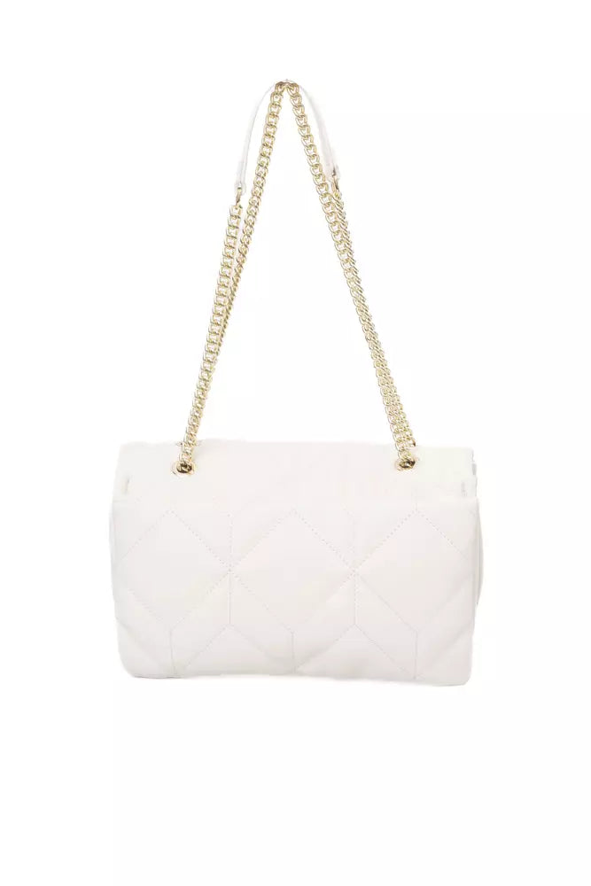 Beige Polyethylene Shoulder Bag