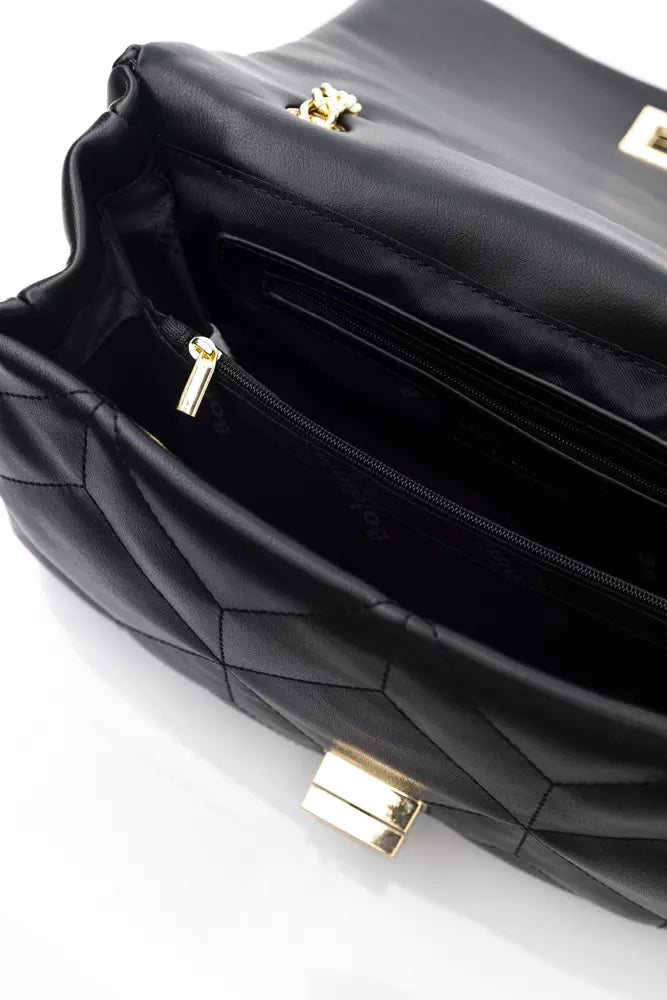 Black Polyethylene Shoulder Bag