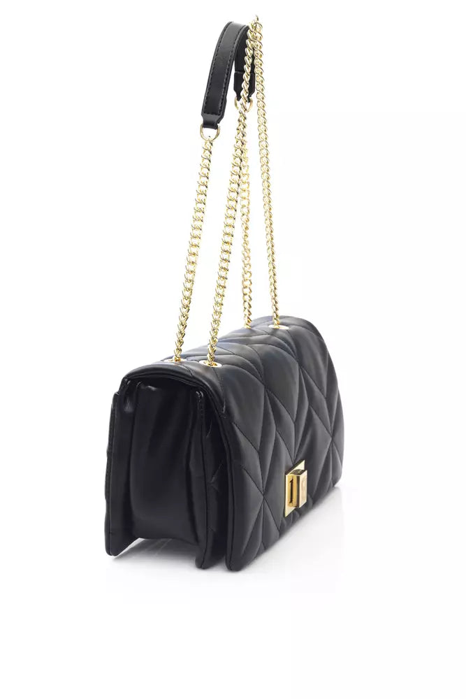 Black Polyethylene Shoulder Bag