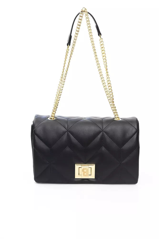 Black Polyethylene Shoulder Bag