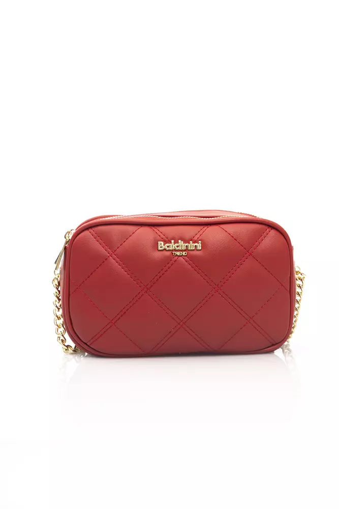 Red Polyethylene Shoulder Bag