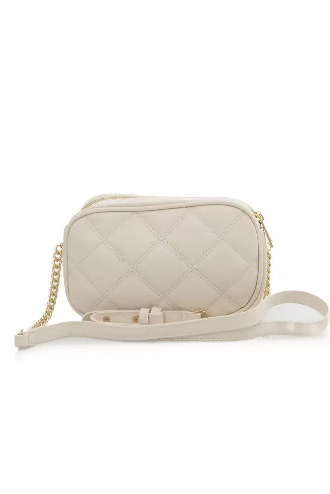 Beige Polyethylene Shoulder Bag