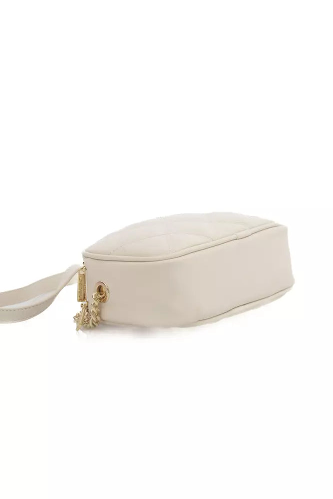 Beige Polyethylene Shoulder Bag