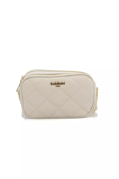 Beige Polyethylene Shoulder Bag