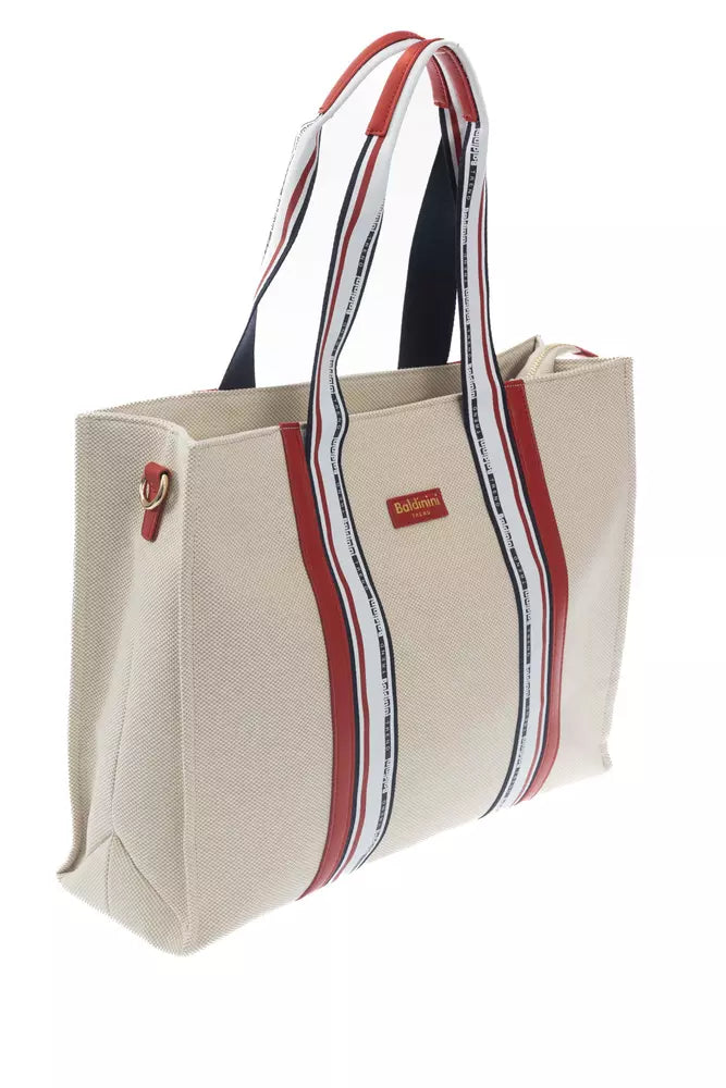 White Polyethylene Crossbody Bag