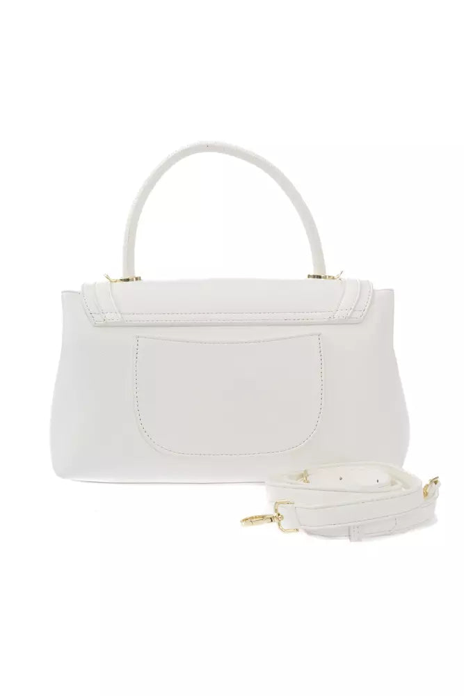 White Polyethylene Crossbody Bag