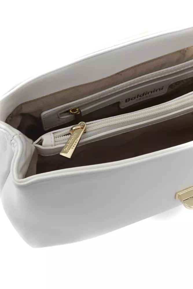 White Polyethylene Crossbody Bag