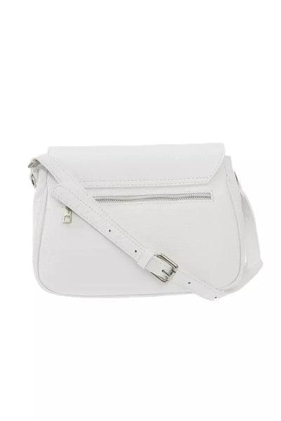 White COW Leather Crossbody Bag