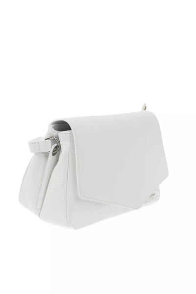 White COW Leather Crossbody Bag