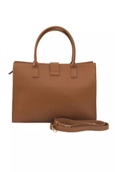 Brown Polyuretane Crossbody Bag