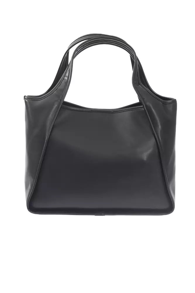 Black Polyuretane Handbag