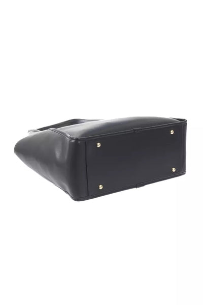 Black Polyuretane Handbag