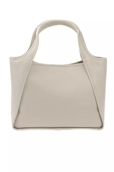 Beige Polyuretane Handbag