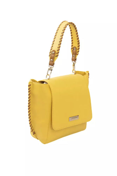 Yellow Polyuretane Crossbody Bag