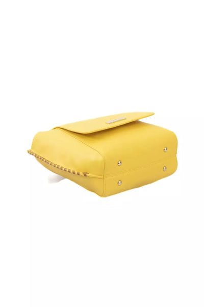 Yellow Polyuretane Crossbody Bag