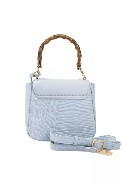 Light Blue Polyuretane Crossbody Bag