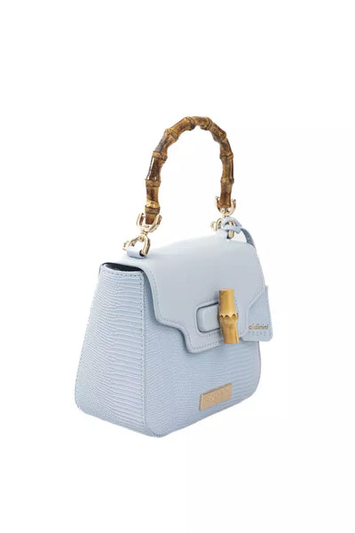 Light Blue Polyuretane Crossbody Bag