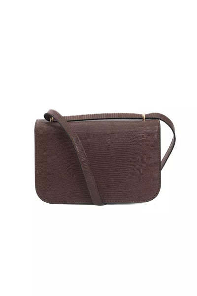 Brown Polyuretane Crossbody Bag